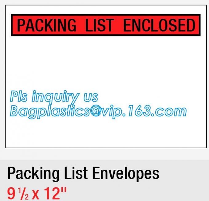 FedEx packing list envelope adhesive tape bag Pressure Sensitive zip