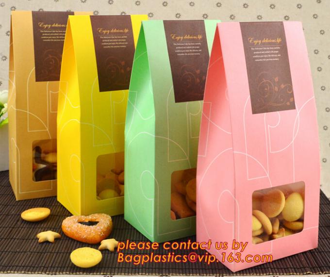 Customize Translucent Window Brown Greaseproof Kraft Paper Bag Special
