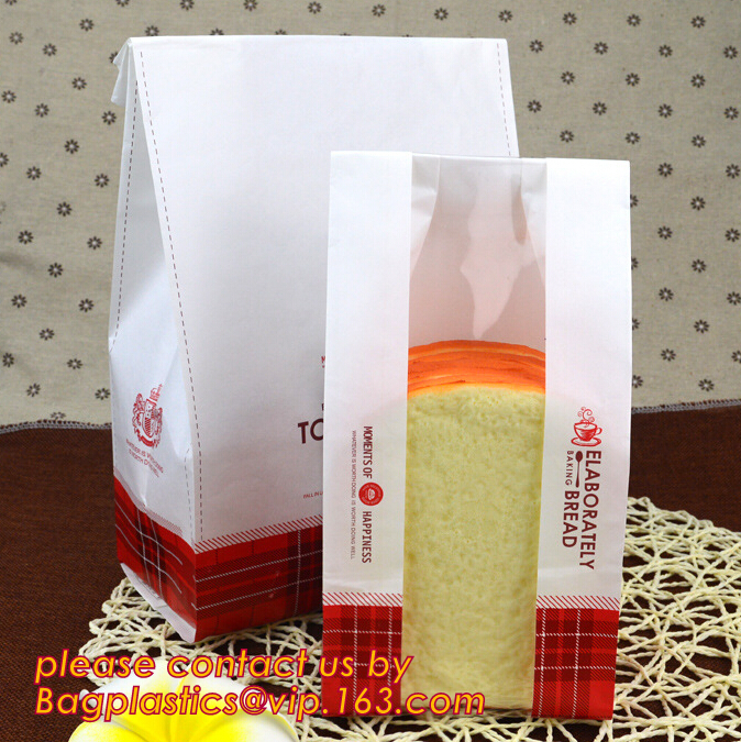 Customize Translucent Window Brown Greaseproof Kraft Paper Bag Special