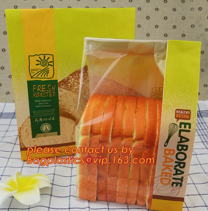 Customize Translucent Window Brown Greaseproof Kraft Paper Bag Special