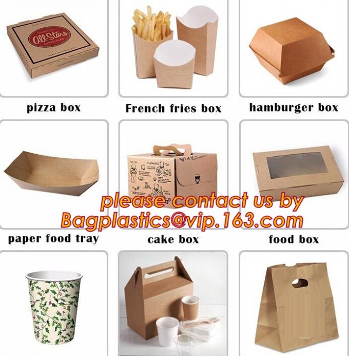 Customize Translucent Window Brown Greaseproof Kraft Paper Bag Special