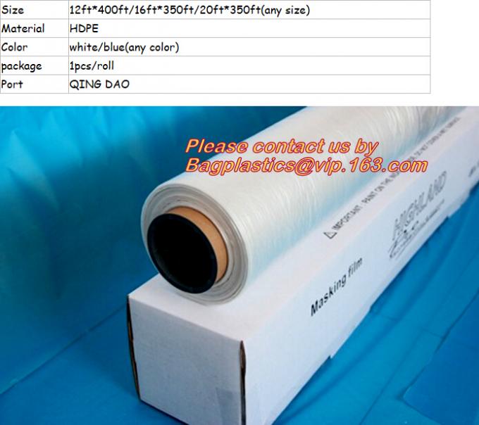HDPE auto paint overspray protective masking film overspray masking