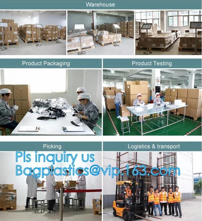 PVC and non woven zippered apparel packaging bag, gift package bag with