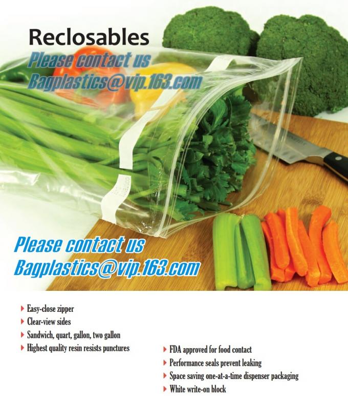 Reclosable Slider Zip Recloseable Shoprite, deli Bags, Microwave Bags