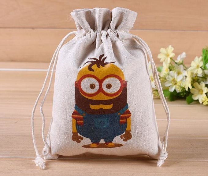 custom design fashion ecofriendly organic cotton canvas drawstring bag