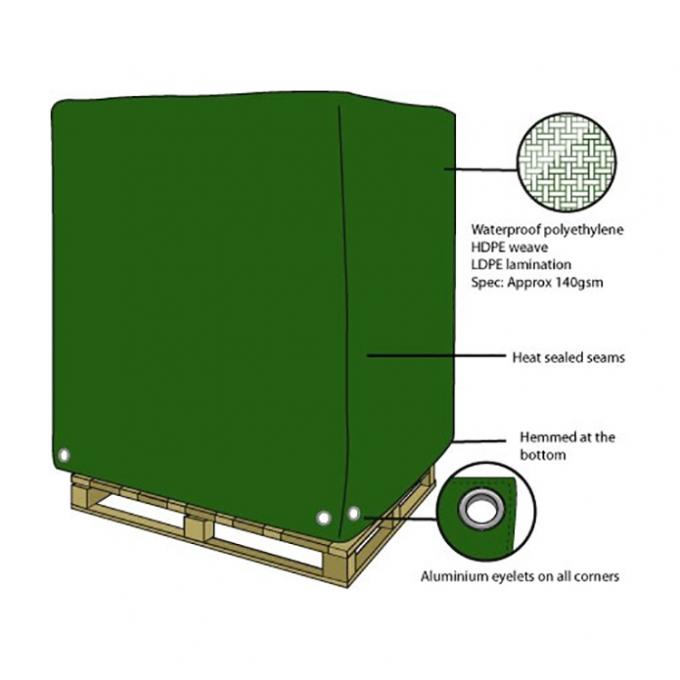 Flat Bottom 600D Vinyl Cover /Plastic Poly Pallet Cover, Big Square