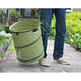 Waste Refuse Rubbish Grass Sack Waterproof Leaf Bag Outdoor Camping Pop Up Bag Collapsible Container Gardening Bag 1