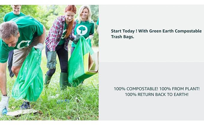 OEM/ODM accepted printed compostable die cut plastic trash bags, EN13432 BPI OK Home ASTM D6400 certified cheap price 0