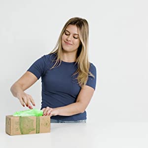 OEM/ODM accepted printed compostable die cut plastic trash bags, EN13432 BPI OK Home ASTM D6400 certified cheap price 2