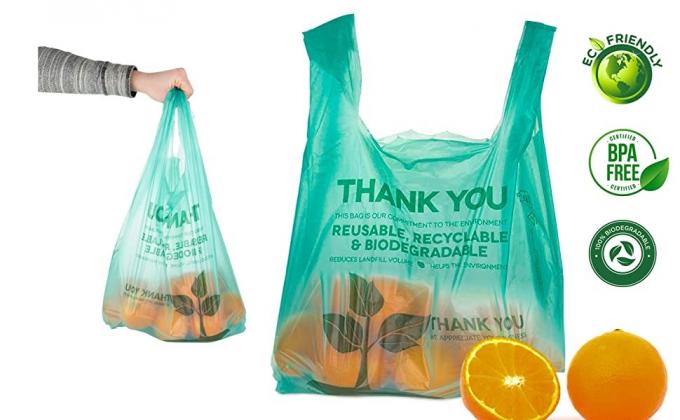 Plastarch Bio Eco Biodegradable Compost Plastic Drawstring Garbage Bags, Promotion Drawstring Compostable Plastic Bags 0