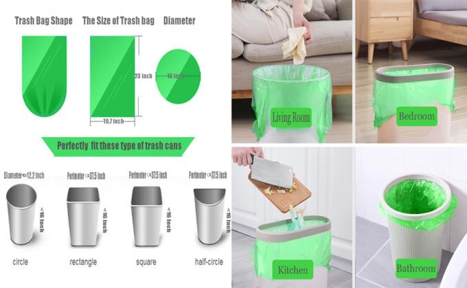 BioPlastic T-Shirt Bag Used For Take Away Food, Compostable Disposable Biodegradable Plastic Bags Garbage Bag For Frozen 6