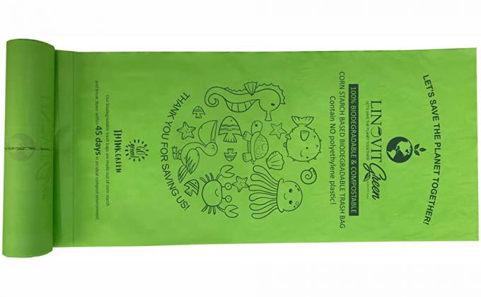 compostable biodegradable 13 gallon trash bags garbage bin recycle can plastic kitchen compost green