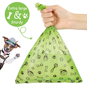 Dog Poop Bag Cornstarch Compostables, Unscented Environment Friendly Compostable Dog Pet Poop Bags, Star Seal Leak Proof 5