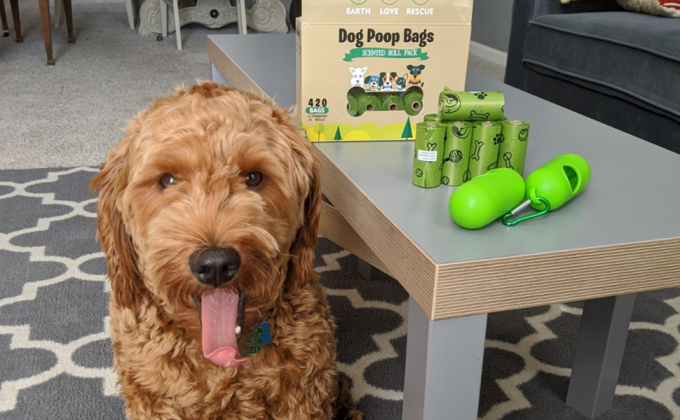 Dog Poop Bag Cornstarch Compostables, Unscented Environment Friendly Compostable Dog Pet Poop Bags, Star Seal Leak Proof 6