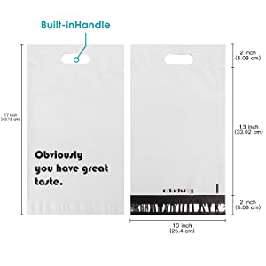 Mailing Envelopes, Shipping Bags for Clothing, Handle Shipping Bags 3 Mil Pretty Thick Self Adhesive Mailing Envelopes 3