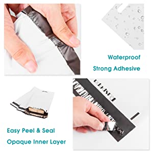 Mailing Envelopes, Shipping Bags for Clothing, Handle Shipping Bags 3 Mil Pretty Thick Self Adhesive Mailing Envelopes 4