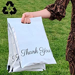 Mailing Envelopes, Shipping Bags for Clothing, Handle Shipping Bags 3 Mil Pretty Thick Self Adhesive Mailing Envelopes 5