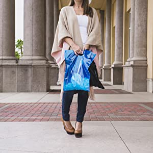 Reusable Grocery Shopping Bag With Reinforced Hard Bottom, Strap, Foldable, Stands Upright, Multipurpose Heavy Duty Tote 0