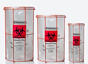 Biohazard Disposal Bags With Warning Label/Sterilization Indicator  Lab Can Liners Labeling Biohazardous Trash Safely 3