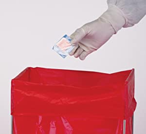 Biohazard Disposal Bags With Warning Label/Sterilization Indicator  Lab Can Liners Labeling Biohazardous Trash Safely 5