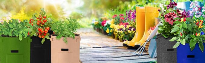Potato Grow Bags, Plant Grow Bags Garden Container Heavy Duty Aeration Fabric Pots Thickened Nonwoven Fabric Grow 8