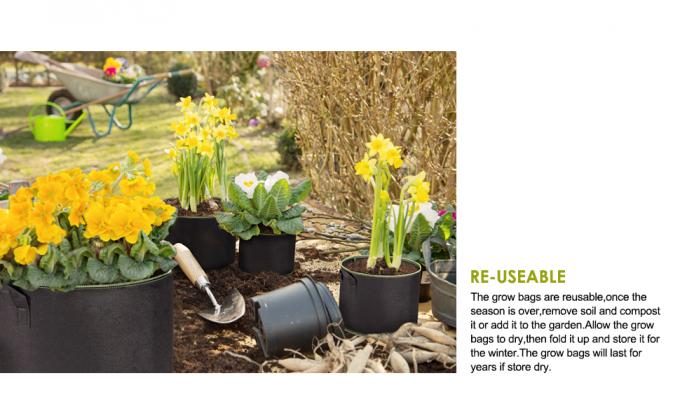 Potato Grow Bags, Plant Grow Bags Garden Container Heavy Duty Aeration Fabric Pots Thickened Nonwoven Fabric Grow 10