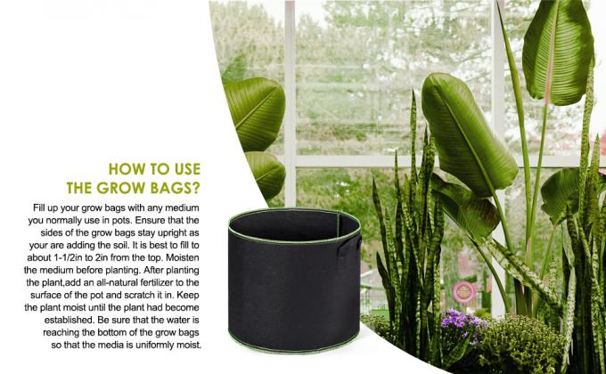 Potato Grow Bags, Plant Grow Bags Garden Container Heavy Duty Aeration Fabric Pots Thickened Nonwoven Fabric Grow 12