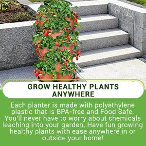Strawberry And Herb Garden Planter - Stackable Gardening Pots Vertical Garden For Growing Strawberries, Herbs, Flowers 64