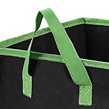 Gallon Square Grow Bags, Thick Fabric Bags With Handles For Indoor And Outdoor Garden Veggies Flower Planter 5