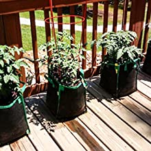 Gallon Square Grow Bags, Thick Fabric Bags With Handles For Indoor And Outdoor Garden Veggies Flower Planter 9