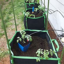 Gallon Square Grow Bags, Thick Fabric Bags With Handles For Indoor And Outdoor Garden Veggies Flower Planter 12