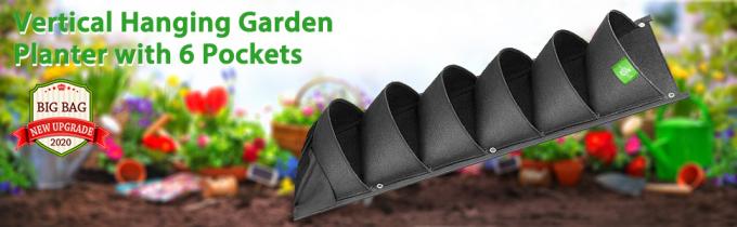 Hanging Growing Strawberry Bags Planter, Vertical Wall Hanging Planters, Herbs, Succulents, Artificial Plants or Flowers 2