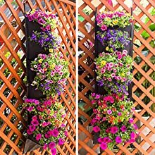 Hanging Growing Strawberry Bags Planter, Vertical Wall Hanging Planters, Herbs, Succulents, Artificial Plants or Flowers 4