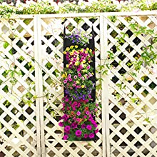 Hanging Growing Strawberry Bags Planter, Vertical Wall Hanging Planters, Herbs, Succulents, Artificial Plants or Flowers 7