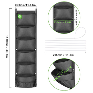 Hanging Growing Strawberry Bags Planter, Vertical Wall Hanging Planters, Herbs, Succulents, Artificial Plants or Flowers 8