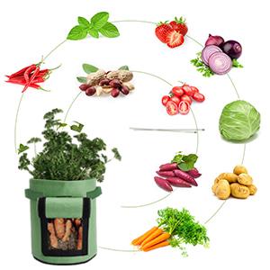Eco-Friendly PE Potato Growing Bag Garden Planter Bags Reusable Washable Grow Pots Waterproof, Smart Pots for Vegetable 5