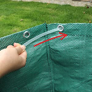 Reuseable Heavy Duty Gardening Bags Lawn Pool Garden Leaf Waste Bag Collapsible Canvas Portable Grass Bin Landscape tote 2