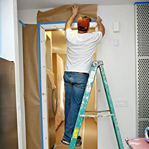 Easy Masking Paper Adhesive Tape, Brown General Purpose PAPER Adhesive Tape Masking Film For Car Painting Speedy Mask 1