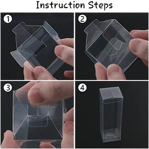 Eco friendly Gift Box Square Containers Transparent Packing Box Party Favors, Wedding, Birthday, Thanksgiving, Halloween 1