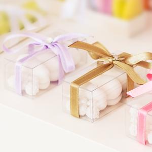 Eco friendly Gift Box Square Containers Transparent Packing Box Party Favors, Wedding, Birthday, Thanksgiving, Halloween 3