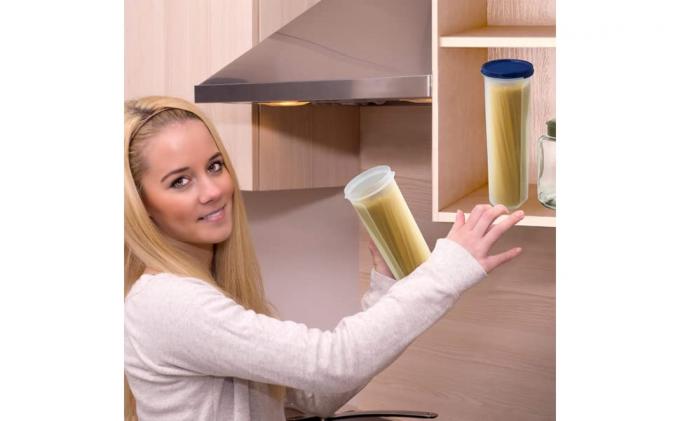 Plastic Packaging Round Box, Clear Plastic Round Packaging Box, Clear Cylinder Packaging Leakproof Spaghetti Keeper 0