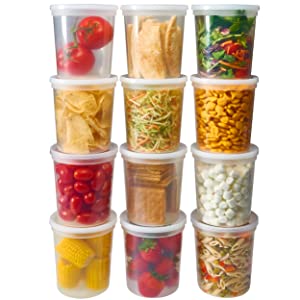 Storage Box Deli Food Storage Containers With Lids 32 Ounce, Quart Pack of 24 - Plastic Microwaveable Container 2