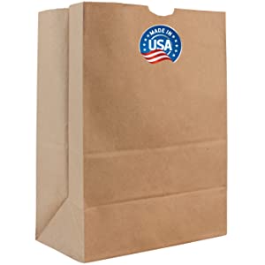 Kraft Brown Paper Bags (250 Count) - Small Kraft Brown Paper Bags for Packing Lunch - Blank Bags