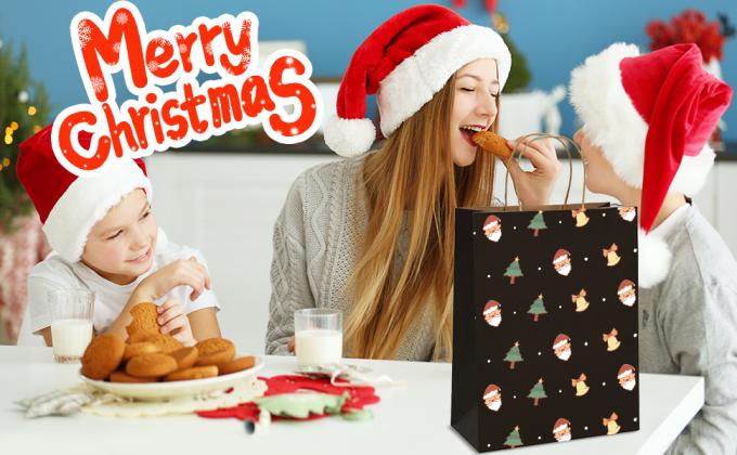 MULTIPURPOSE Holiday Gift Bags Shopping CMYK Eco Retail Packaging 100% Recyclable Kraft Paper Wedding Welcome Bags 0