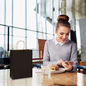 MULTIPURPOSE Holiday Gift Bags Shopping CMYK Eco Retail Packaging 100% Recyclable Kraft Paper Wedding Welcome Bags 4