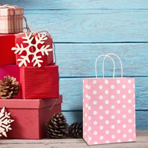 BIO-DEGRADABLE And RECYCLABLE Black Bowknot Ribbon Handles Eco Retail Packaging Holiday Gift Bags, Shopping Bags, Retail 2