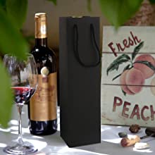 Gold Foil Stamp Hair Extension Eco Retail Packaging Wine Bags Bulk Kraft Paper Wine Gift Bags With Handles 4