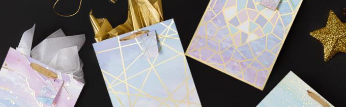 Shopping Bags Small Medium & Large, Gift Bag With Handles, Gusset With Cardboard For Retail Merchandising 0