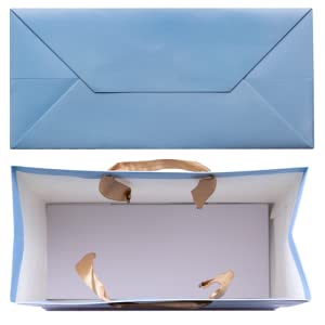 Shopping Bags Small Medium & Large, Gift Bag With Handles, Gusset With Cardboard For Retail Merchandising 6