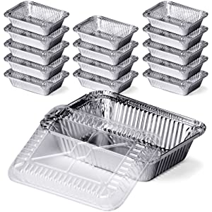 Rectangular Aluminium Foil Food Container, Airlines Fast Food Delivery, Reheating, Baking, Roasting, Meal Prep, to-Go 10